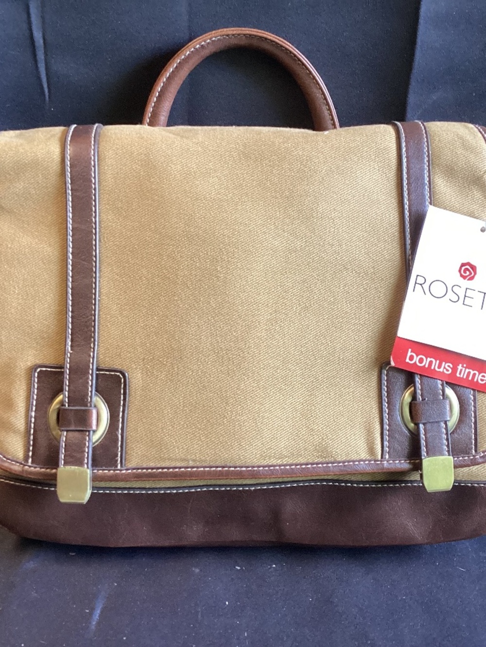 Rossetti Beige/Brown Trim Bag